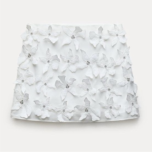 NWT Zara Floral Mini Skirt ZW Collection - Picture 9 of 11